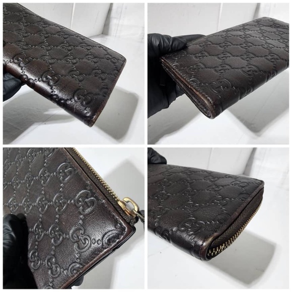 Authentic Gucci Leather Zip Wallet Chocolate Brown - Picture 10 of 10